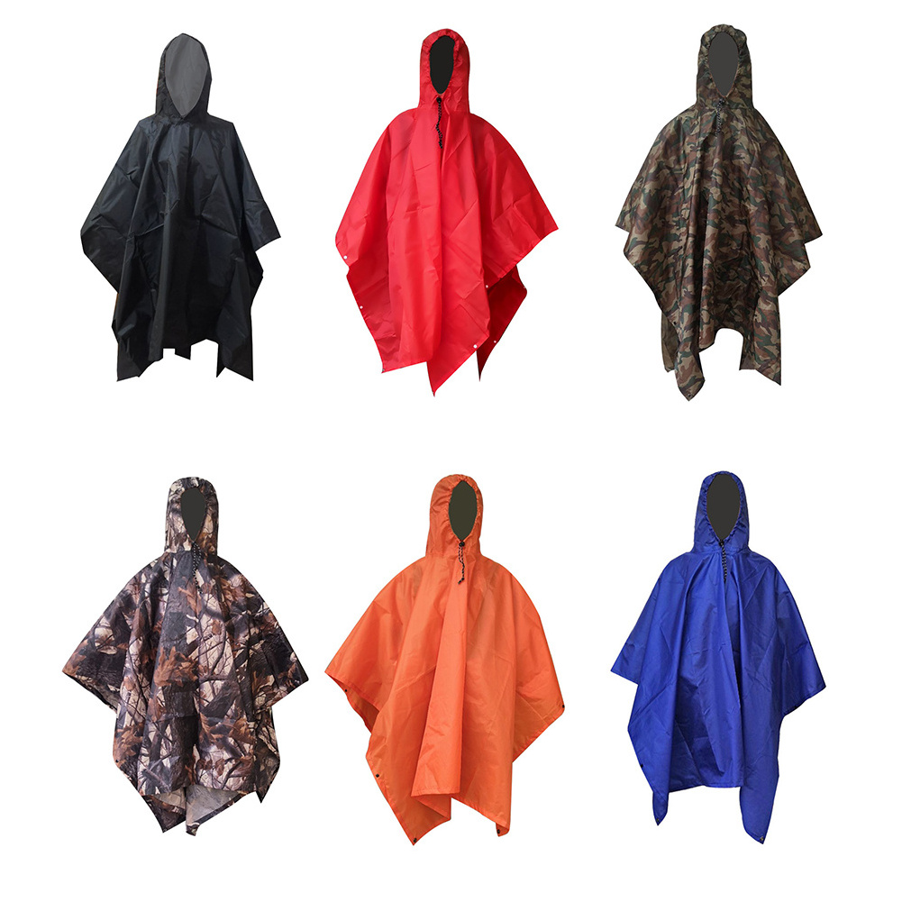 Promotion Backpack Rain Cover Rain Coat Hood Cycling Rain Cover Poncho Waterproof Tent Outdoor Camping Tent Mat Raincoat