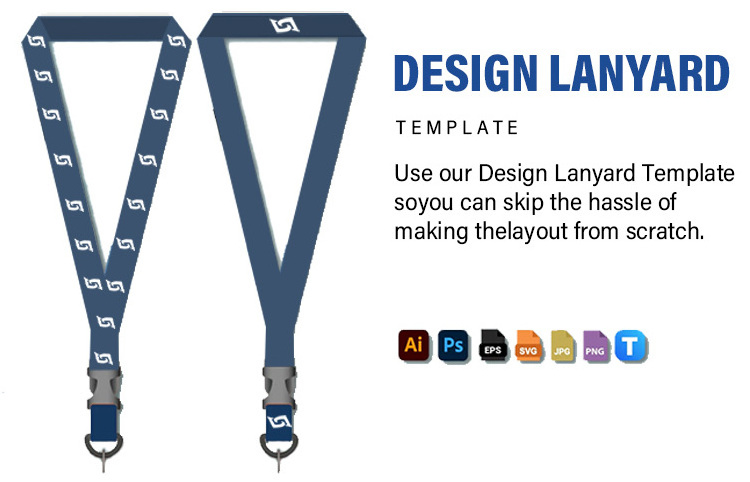 Hot Sales Custom New Design Plain Nylon Lanyard Solid Colored Blank Lanyards