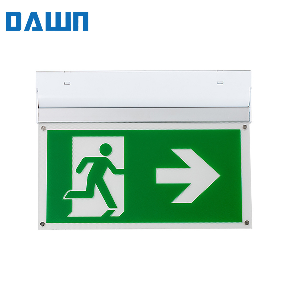 Customized Ceiling Mounted Led Emergency Exit Sign Indoor Rechargeable Fire Wall Mounted Led Emergency Light Exit Sign