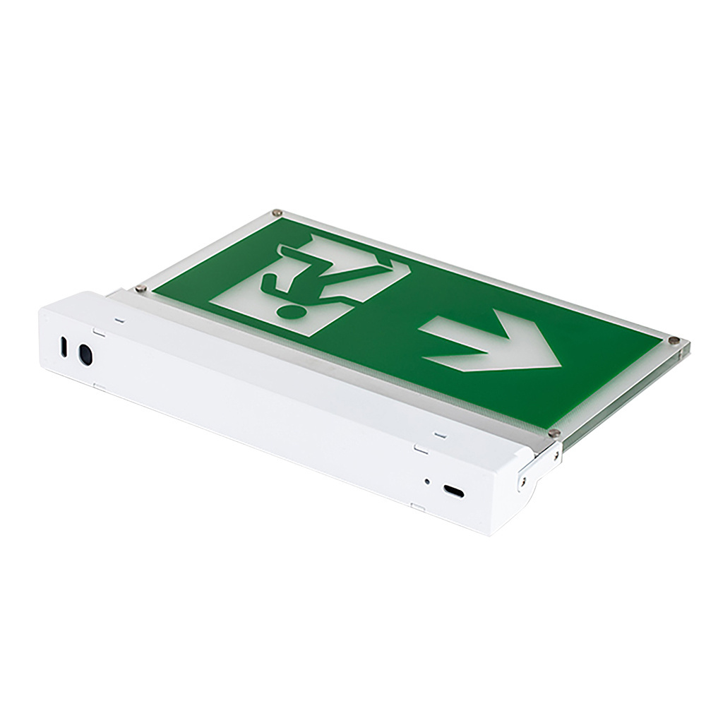 Exit Sign CE RoSH Approved Rechargeable Bulbs Emergency Lamp Single Battery Powered Portable Led Light