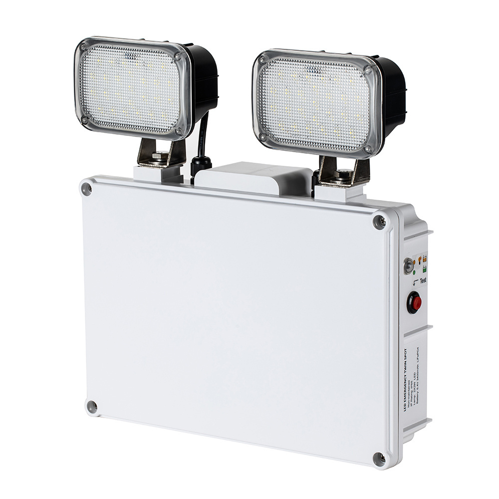 wholesale  200ml daylight portable Non Maintained 3hours IP65 PC 2*3w rechargeable LED emergency double head twin spo