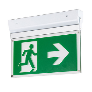 Customized Ceiling Mounted Led Emergency Exit Sign Indoor Rechargeable Fire Wall Mounted Led Emergency Light Exit Sign