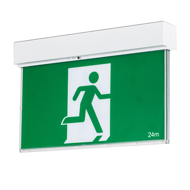 High Quality wall-mounted LED IP20 220-240V outdoor exit sign with emergency light