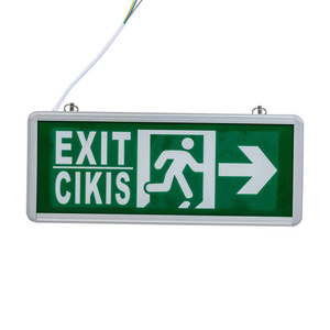 0.4w AC220V Wall mounted legend sign can be changed with battery emergency exit sign light