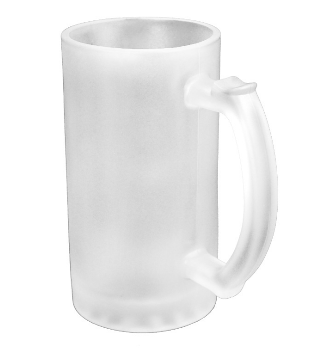 Wholesale 16oz Frosted Gradient Refrigerated Glass Beer Mugs Customizable Sublimation American Parties Wine Soda Plastic Metal