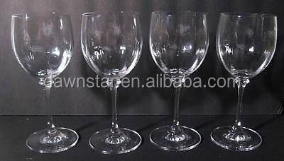 Factory direct sale customized logo lead free goblet 10oz Stemware Clear Burgundy Wine Glasses