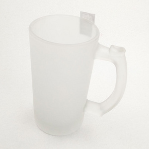 Wholesale 16oz Frosted Gradient Refrigerated Glass Beer Mugs Customizable Sublimation American Parties Wine Soda Plastic Metal