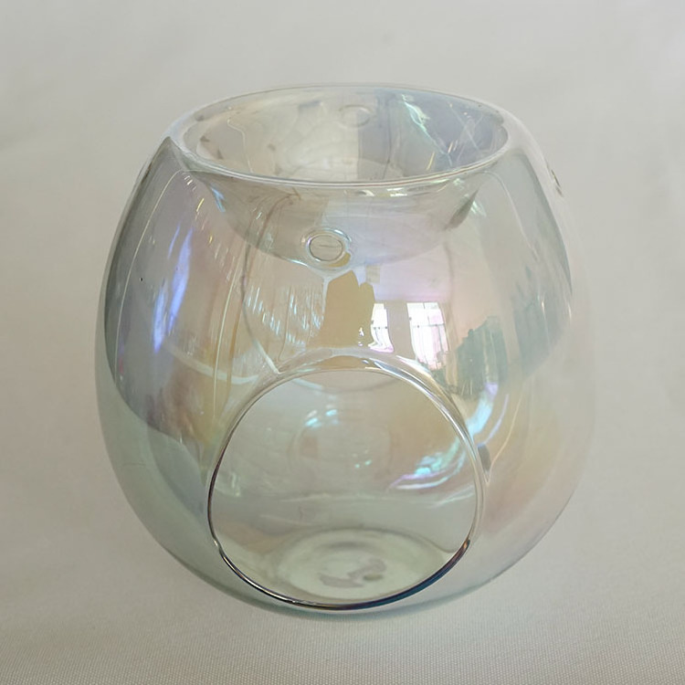 Heat resistant handmade decorative borosilicate glass incense oil burner glass tealight holder oil lamp