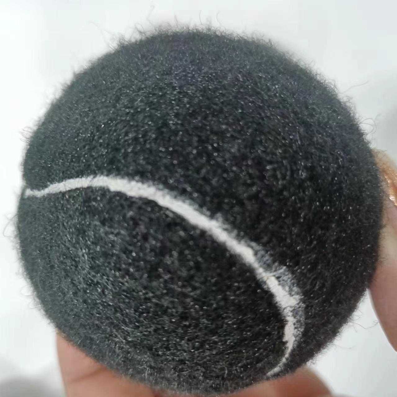 Black and White Tennis Ball Made of Chemical Fiber and Natural Rubber for Tennis Enthusiasts