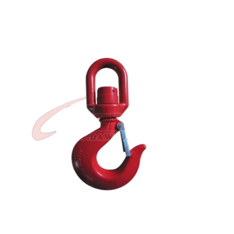 G80 Swivel Hook with Safety Latch for Heavy Duty Crane Lifting Chain Slings