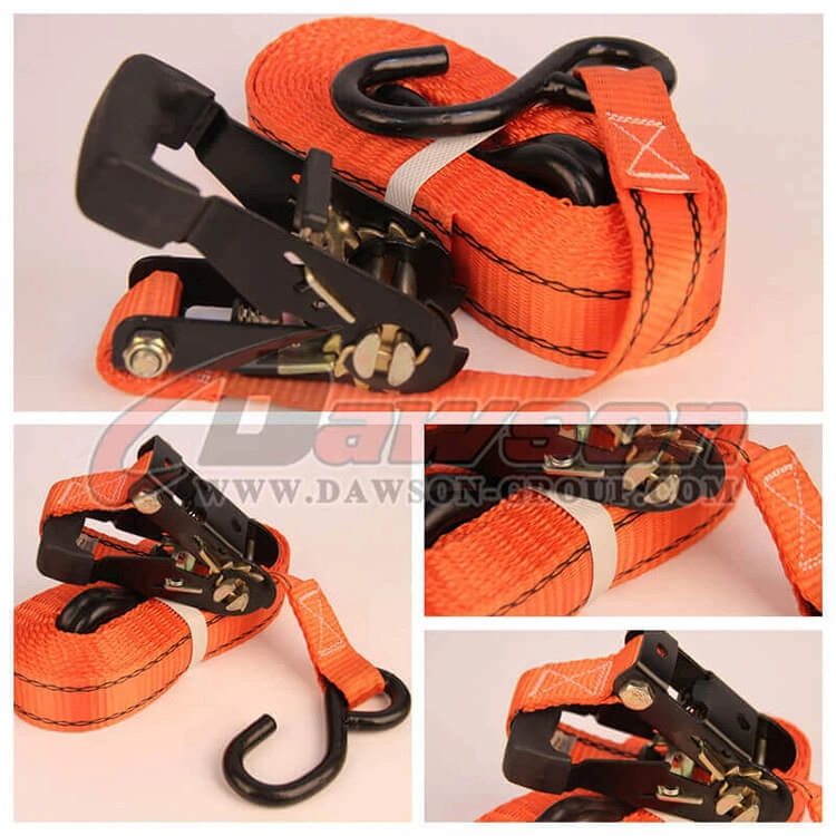 ASME/ANSI B.30.9 2 inch Ratchet Straps Electronics Cambuckle Strap with E-Track Fittings