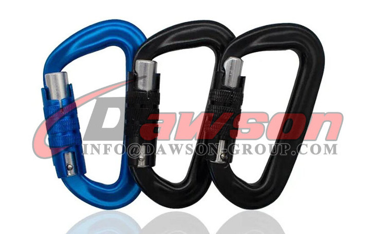 DAWSON China Factory Aluminum Climbing Carabiner With Wire Gate Metal Spring Clip Hook