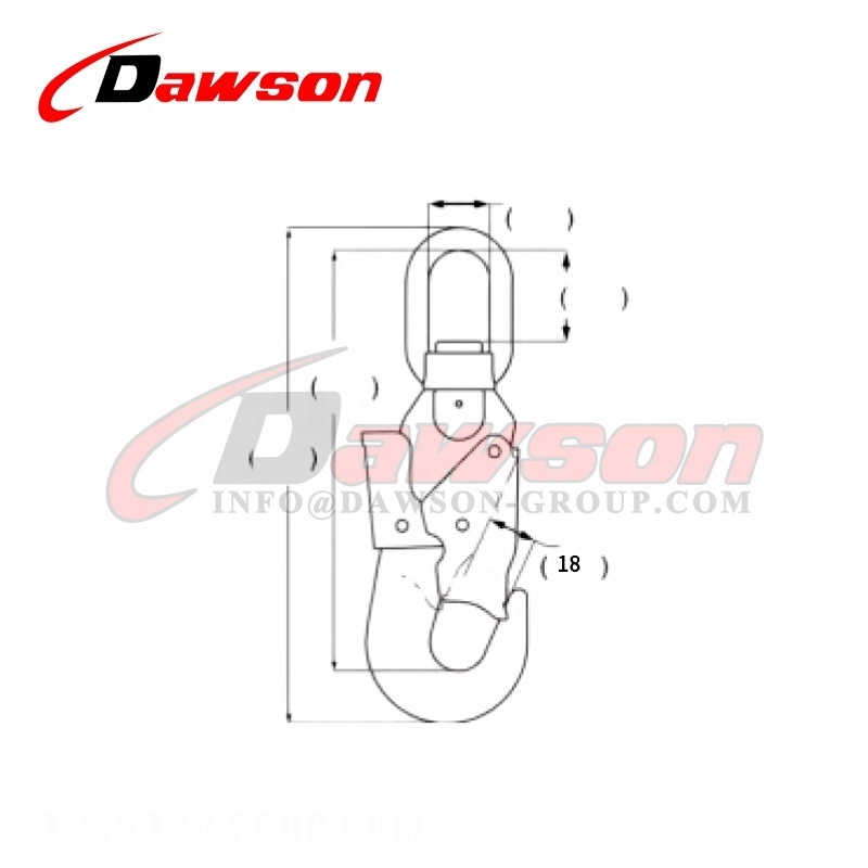 DSJ-2201 Heat Treated Climbing Swivel Survival Steel Safety Climbing Snap Hook