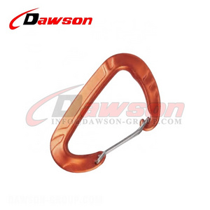 DAWSON China Factory Aluminum Climbing Carabiner With Wire Gate Metal Spring Clip Hook