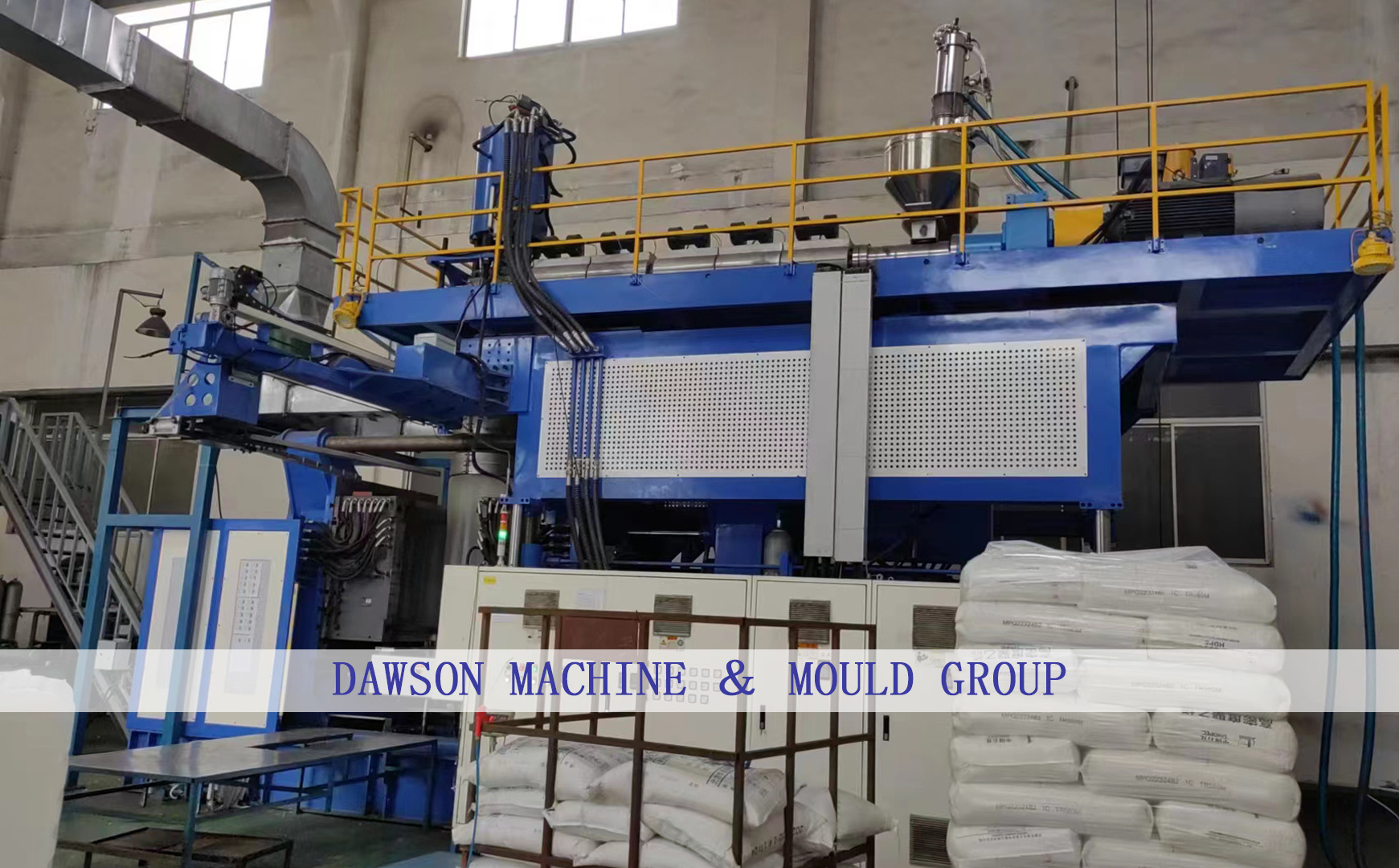 Automatic Plastic 1000L IBC Tank Extrusion Blow Molding Machine with IBC Tank Frame Welding Machine