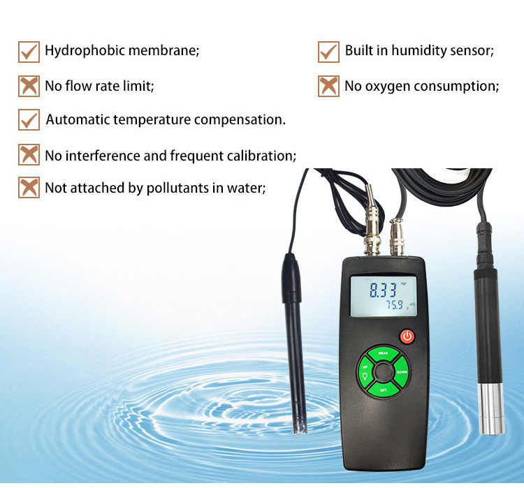 handheld optical aquaculture do ph temp analyzer controller portable digital online seawater dissolved oxygen meter