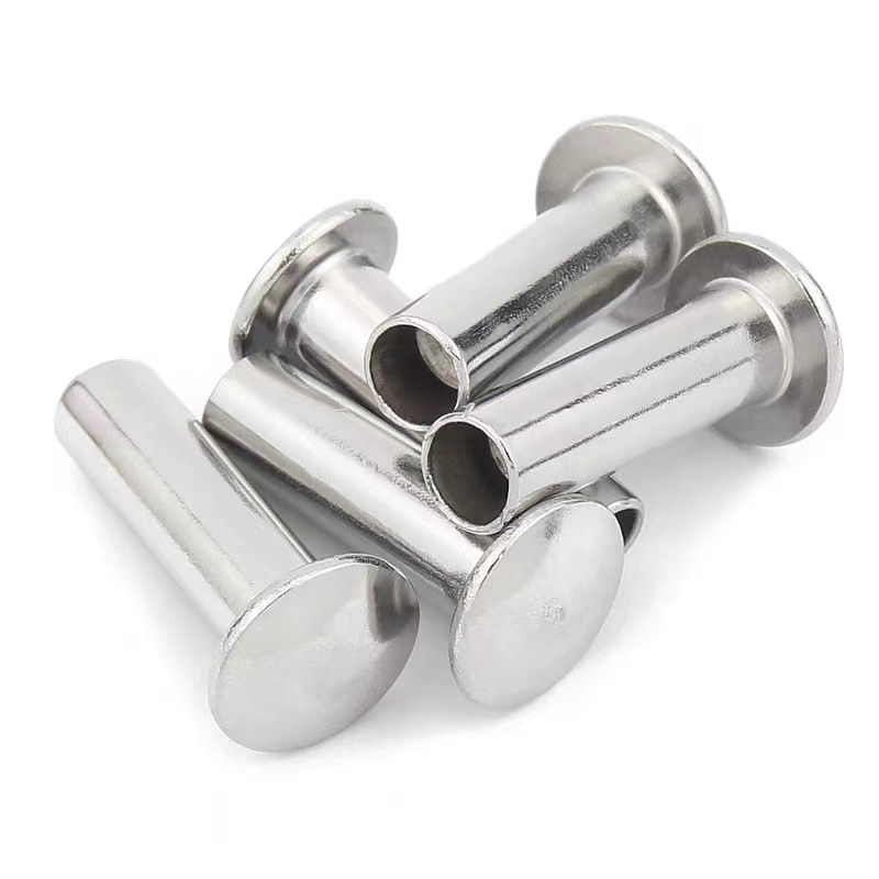 Hot selling 304 316 stainless steel copper iron galvanised flat head semi hollow rivets