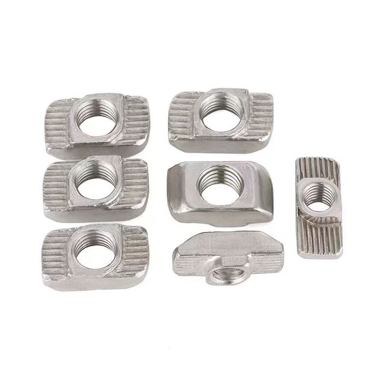 CN Professional Manufacturer M3 M4 M5 M6 M8 Carbon Steel Hammer Type Sliding T Nuts for 20 30 Series Aluminum Extrusion Profile