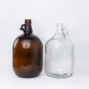 Unique Custom Round 64oz 1 Gallon Amber Glass Beer Bottle Growlers Glass Wine Bottle