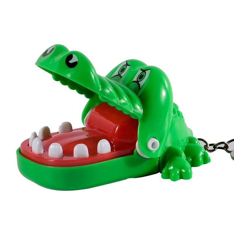 Hot sale new creative candy toy plastic crocodile mouth dentist bite finger game kids play fun random color funny gags toy candy