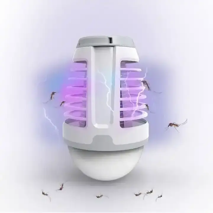 5W Camping Waterproof Pest Control Outdoor Bug Zapper Killer Lamp USB Rechargeable Patent Mosquito Killer Bulb 2 in 1