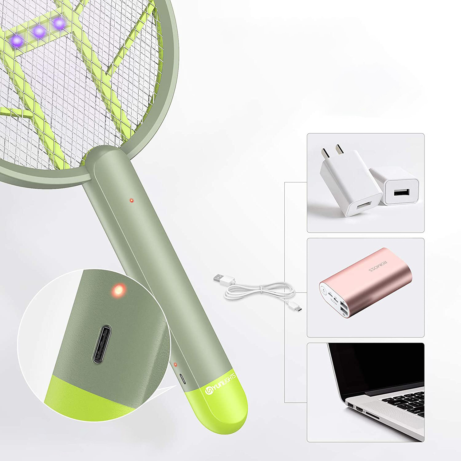 Dayoung High Quality Bug Zapper Mosquito Killer Outdoor Pest Control Electric Fly Swatter Rechargeable Mosquito Killer