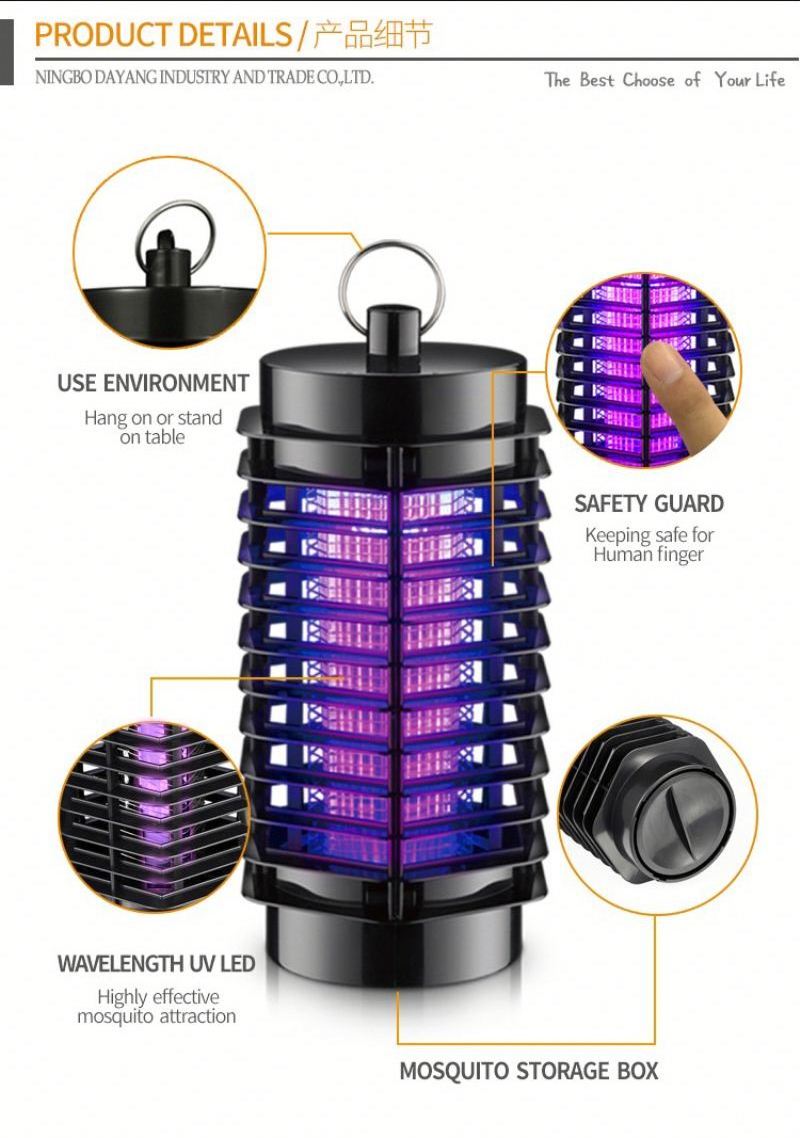 Dayoung DYT-05 Bug Zapper Indoor Electric Fly Zapper Led Mosquito Zapper Electric Insect Mosquito Killer