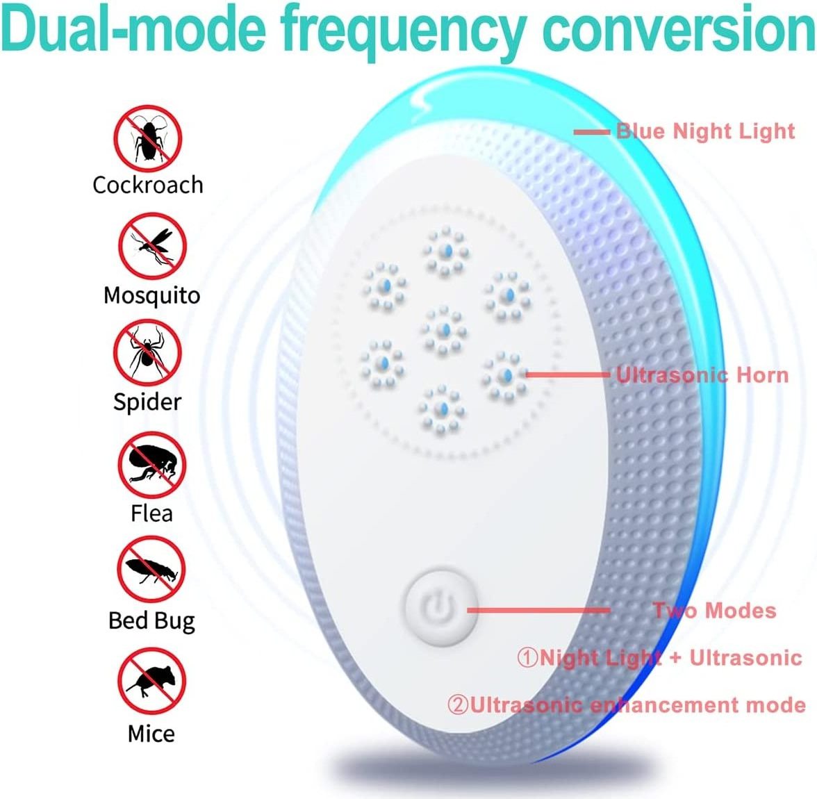 Dayoung Indoor Portable Ultrasonic Pest Insect Repellents Ultrasonic Mosquito Repellent Mosquito Trap