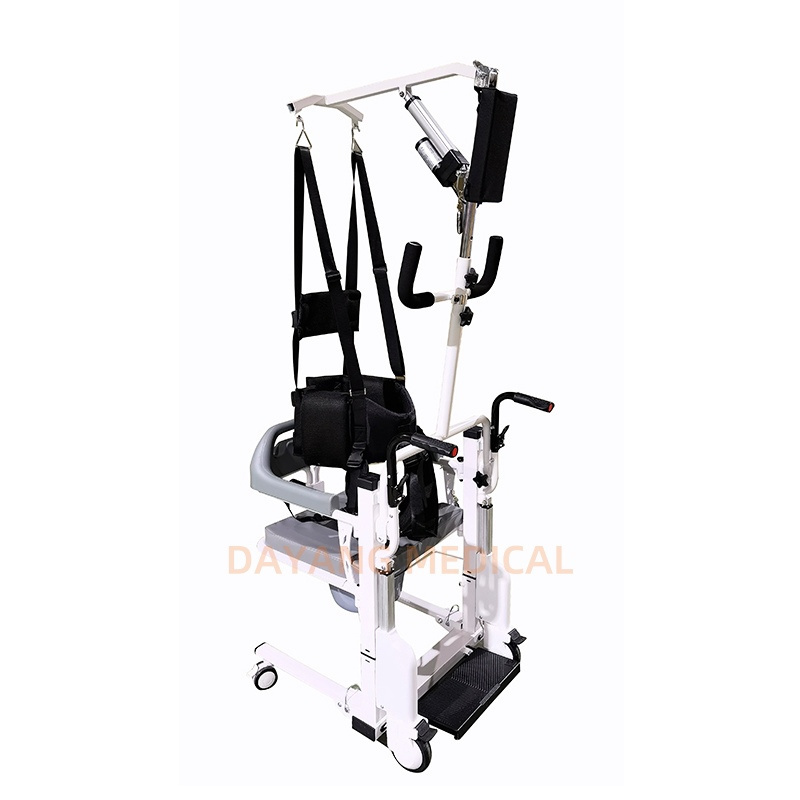 Popular I Move Toilet Handicapped Transport Lift Hydraulic Steel Transfer Disabled Patient Chair From Bed to Wheelchair