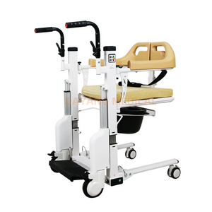 Portable Medical Wheelchair Electric Elderly Patient Transfer Toilet Lift Commode Chair for Disabled People