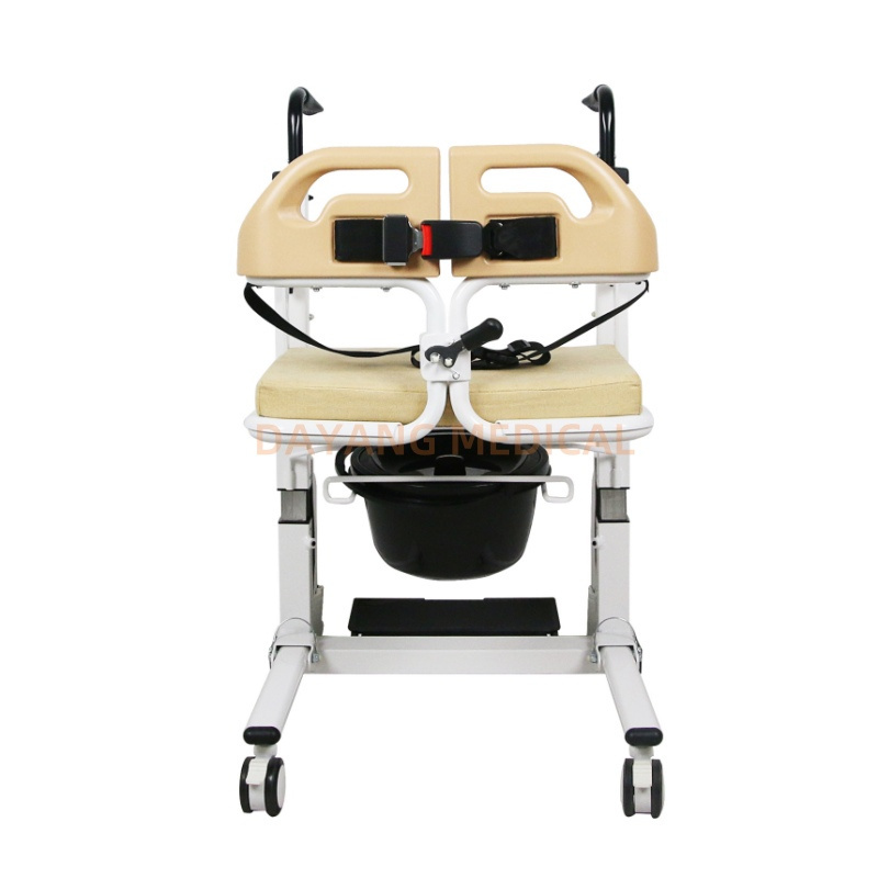 Portable Medical Wheelchair Electric Elderly Patient Transfer Toilet Lift Commode Chair for Disabled People