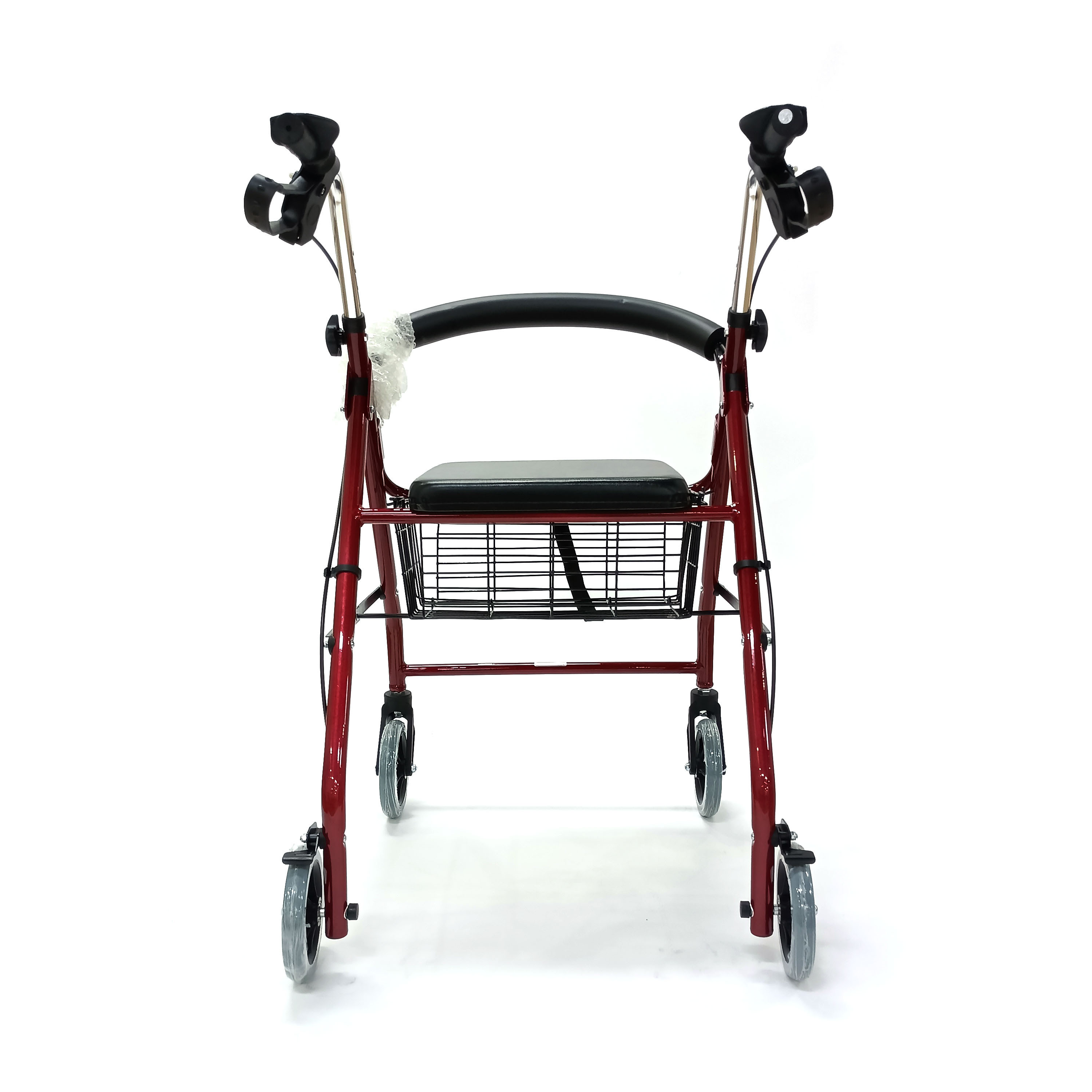 Wheelchair factory wholesale aluminum walking aid disabled adult folding rollator walker with seat