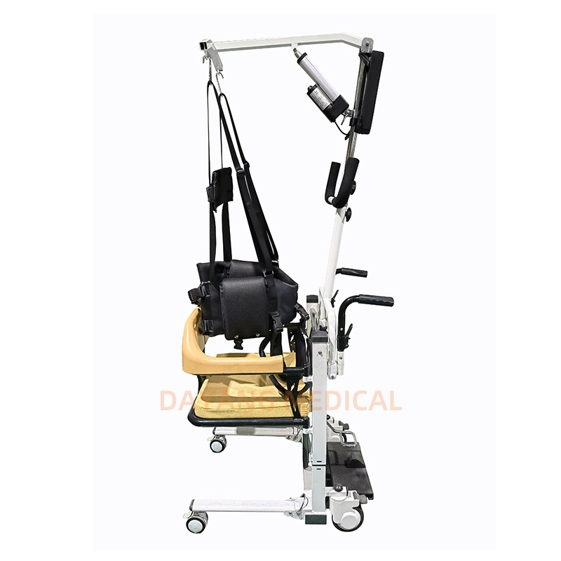 Popular I Move Toilet Handicapped Transport Lift Hydraulic Steel Transfer Disabled Patient Chair From Bed to Wheelchair