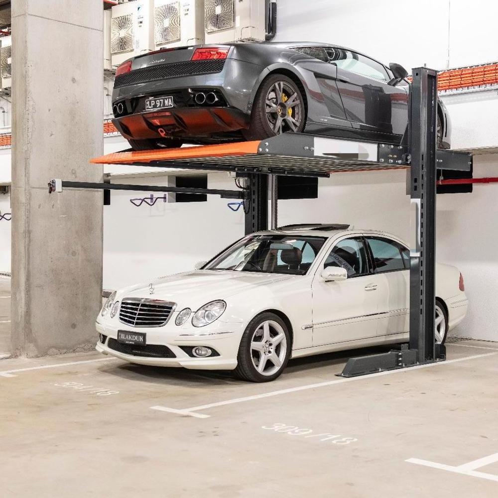 Car two post Parking lift Garage for home using Auto Hydro-park Parking System 2 post car elevator lift