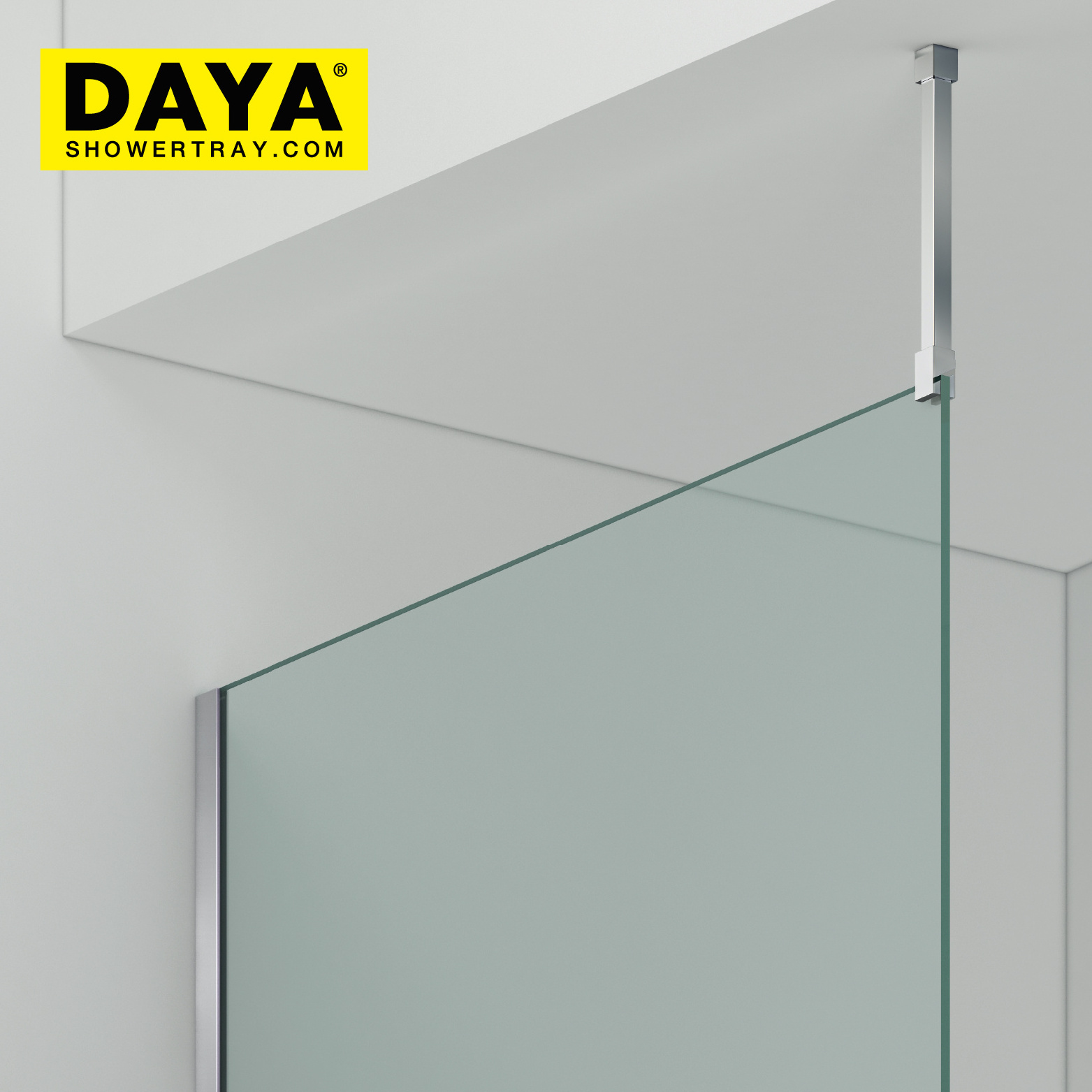 Frameless Shower Door Shower Doors, 8mm Clear Tempered Glass, Noiseless Shatterproof Bathroom Shower Doors