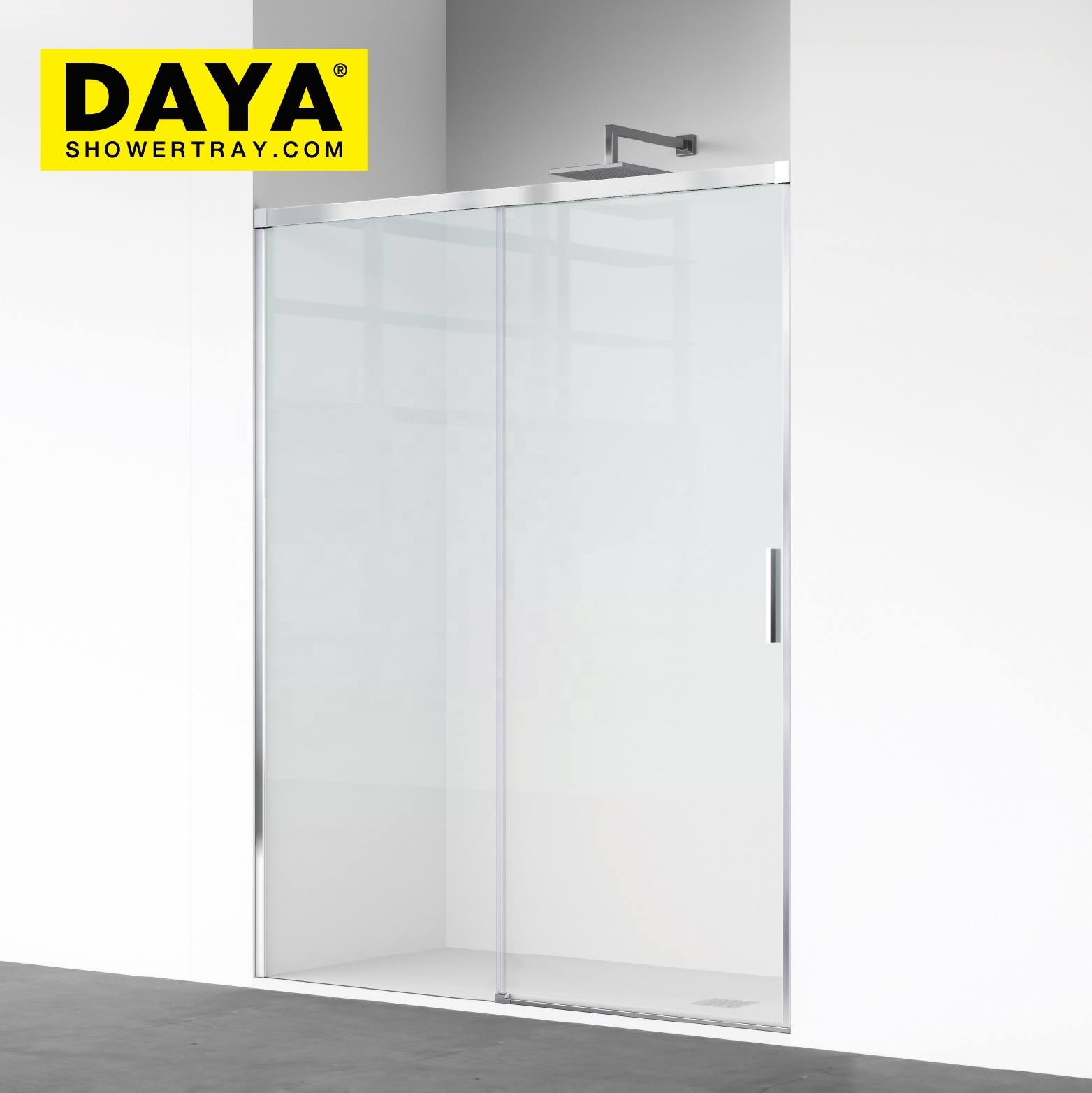 Hotel/Home/Villa Bathroom Shower Enclosure Aluminum Sliding Shower Door Transparent Shower Glass Door