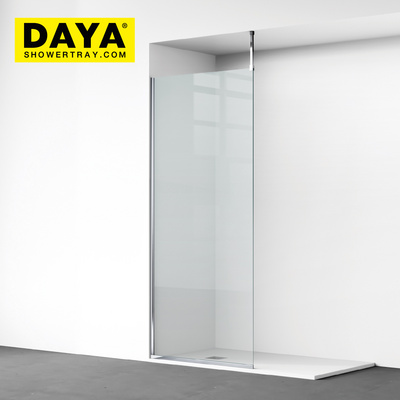 Frameless Shower Door Shower Doors, 8mm Clear Tempered Glass, Noiseless Shatterproof Bathroom Shower Doors