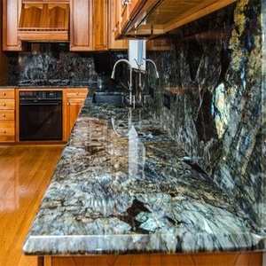 Wholesale Blue Granite Slabs Polished Madagascar Lemurian Blue Granite slabs For Kitchen Countertops