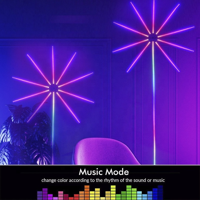 5050 5V USB RGB Indoor Decor Music Sync 24 Keys IR Remote Blue tooth Smart App LED Wall Atmosphere Christmas Fireworks Lights