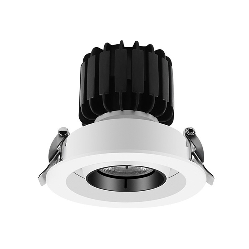 Top Selling Indoor Black Or White Aluminum Housing Deep 12W 18W 25W 30W Recessed Ceiling Light Fixture Kitchen Downlights