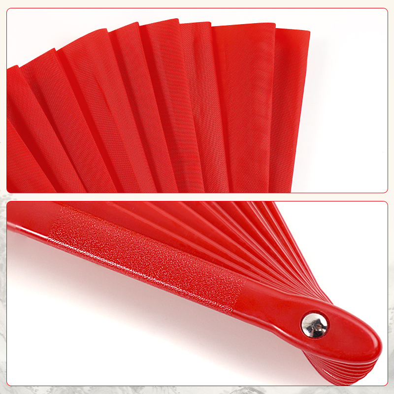 Chinese Traditional Tai Chi Plastic Bone Folding Fan Chinese Martial Arts Fan Dance Single Double-sided Hand Fan