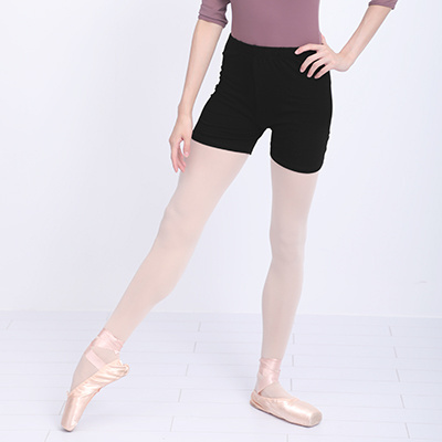 Women Black High Elastic Skin-friendly Ballet 3/4 Pants Adult Dance Exercise Sports Yoga Tight Shorts