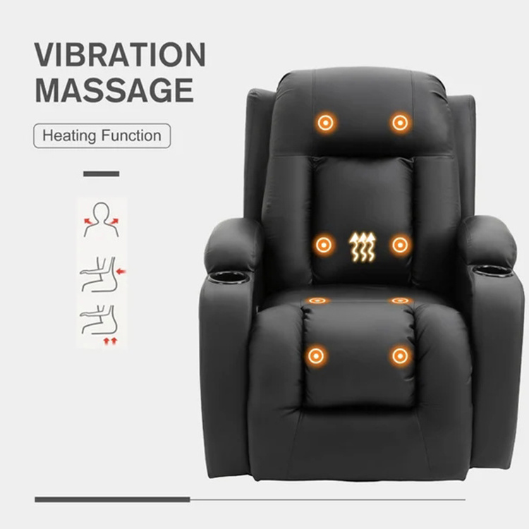 Factory direct hot sale leather power heat massage electric recliner  lift up  chair with USB charger with wholesaler price