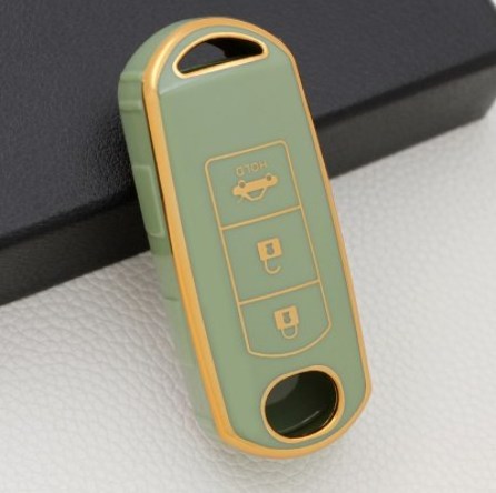 TAIJS Factory Rubber Car key cover For Mazda 3 button key Gold edge TPU Auto key case for MAZDA CX-4 ATENZA CX-5 CX-3 AXELA