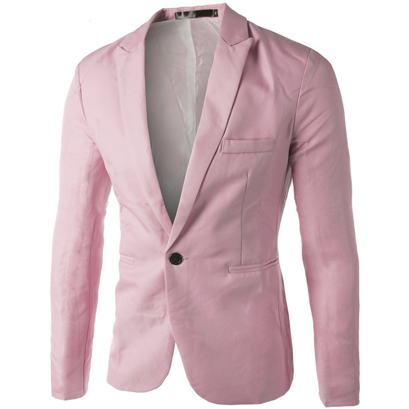 Brand Sky Blue Blazer Men Costume Veste Homme 2018 New Arrival Mens Slim Fit Blazer Jacket Stylish Red Black Pink Suit