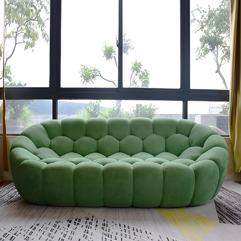 OEM EVA Modern Minimalist Football Creative Design Leisure Bubble Sofa Luxury Living Room Lazy Curved bubble three-seats sofas