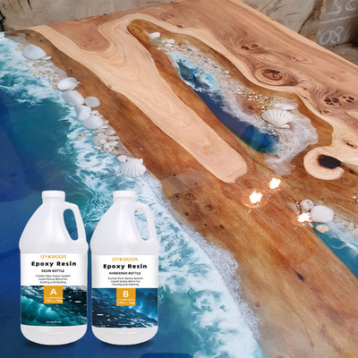 Clear Epoxy Resin spray liquid on table top double components Water based transparent epoxica resina wholesale epoxy resin