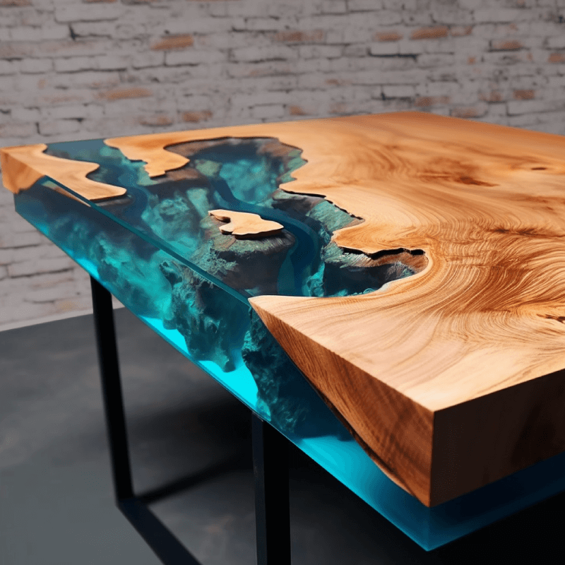 Transparent No bubble Epoxy resin A and Hardener B resin glue for art countertops coating coffee table river tables Design Make