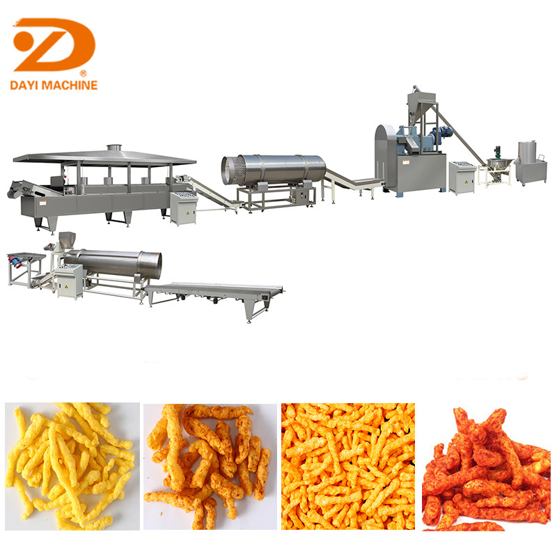 kurkure chips cheetos nik naks snack making extruder corn chips production machine