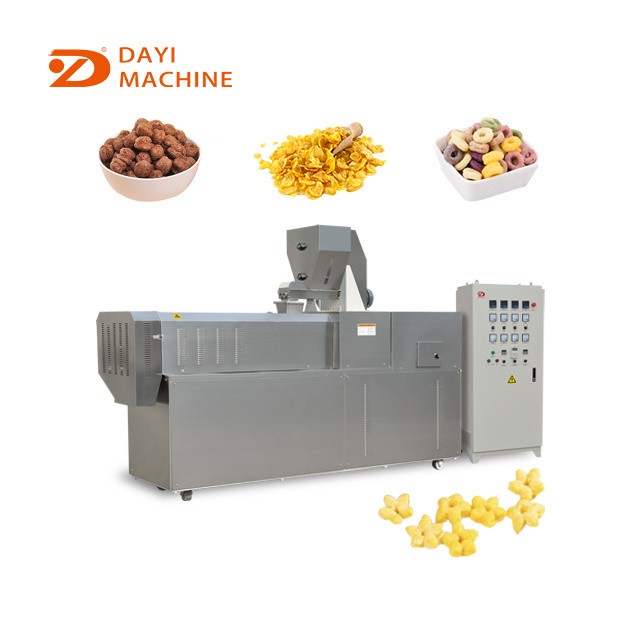 automatic small scale cornflakes breakfast cereal processing machine corn flakes extruder breakfast cereals making machine